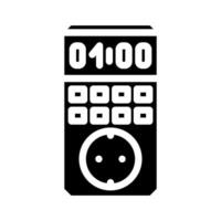 programmable timer energy conservation glyph icon illustration vector