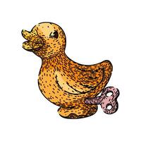 classic wind up toy sketch hand drawn vector