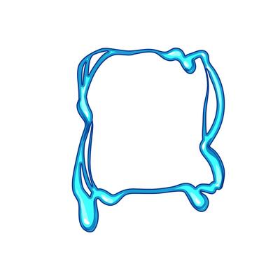 diy slime frame cartoon illustration