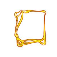 gooey slime frame cartoon illustration vector