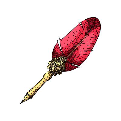 calligraphy quill pen sketch hand drawn