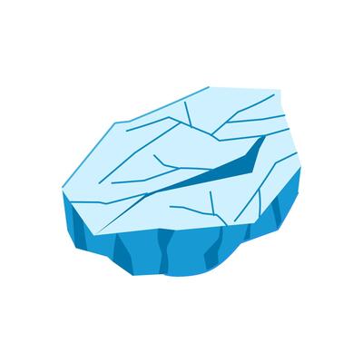 crevasse ice crack cartoon illustration