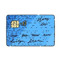 rewards credit card sketch hand drawn vector