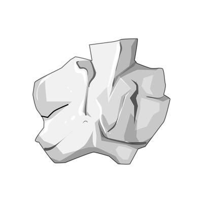 craft crumpled paper balls cartoon illustration