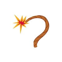 ignition dynamite fuse cartoon illustration vector