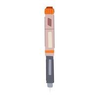 convenient insulin pen cartoon illustration vector