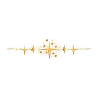 eclipse celestial divider border cartoon illustration vector