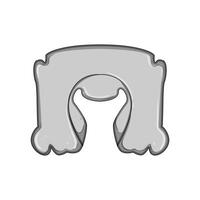 support airplane pillow cartoon illustration vector