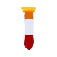 serum blood test vial cartoon illustration vector