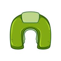neck airplane pillow cartoon illustration vector