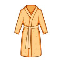plush bathrobe cartoon illustration vector