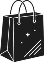Stylized Shopping Bag Silhouette - Ideal for Retail and E-commerce vector