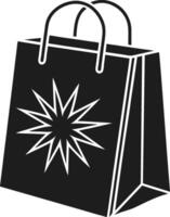 Simple and Elegant Shopping Bag Silhouette - Perfect for Retail vector