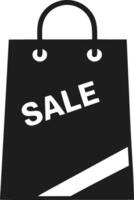 Clean Shopping Bag Silhouette - Ideal for E-commerce Design vector