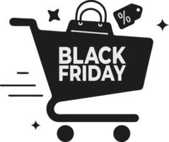 Modern Shopping Cart Silhouette - Ideal for Online Shopping Graphics vector