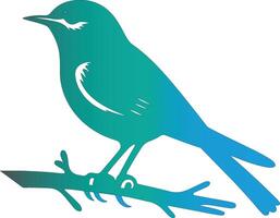 Blue color bird design with white background . vector