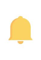 A yellow bell icon on a white background vector