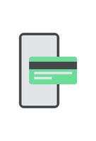 Credit card icon on white background vector