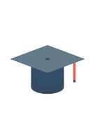 Graduation cap icon isolated on white background vector