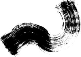 Grunge Ink Brush Wave Stroke Texture vector