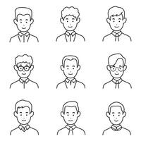 People avatars set of modern design avatar icons illustrations for social media and network vector