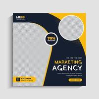 Digital Marketing social media post or web banner template vector