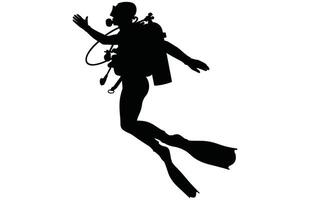 Diver Silhouette - Scuba Diving Enthusiast Illustration vector