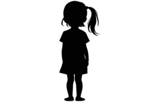 Cute Little Girl - Playful Kid Character Art vector