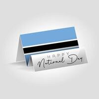 Botswana country paper flag standing on the ground. Happy national day flag design. vector