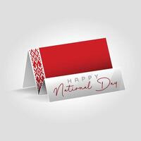 Belarus country paper flag standing on the ground. Happy national day flag design. vector
