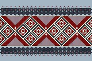 Ethnic boho seamless pattern, blue and red, weaving, traditional ornament, tribal pattern, folk motif. can be used for wallpaper, textile, invitation card, wrapping, web page background. vector