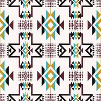 Aztec Native American geometric pattern. Colorful aztec southwestern geometric shape seamless pattern. Ethnic geometric pattern use for fabric, textile, home decoration elements, upholstery. vector