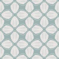 Abstract floral ikat leaf art pattern. Vintage blue - white color abstract floral leaf geometric seamless pattern. Ethnic floral pattern use for textile, home decoration elements, upholstery. vector