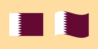 Qatar flag . Qatar Flag icon. Qatar waving flag vector