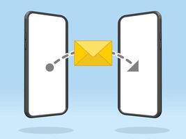 Smartphone Transfer Email Message Closed Envelope vector