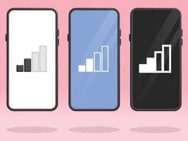 Smartphone Signal 2 Bar Signal Reception vector
