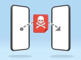 Smartphone Transfer File Virus Dangerous Hacks vector