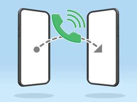 Smartphone Transfer Telephone Inbound Call Ringing vector