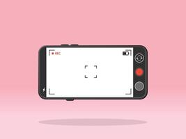 Smartphone Recording Screen Buttons Interface vector