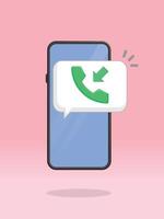 Smartphone Telephone Incoming Call Push Notification vector