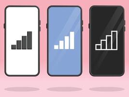 Smartphone Signal Full Signal Reception on Screen vector