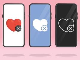 Smartphone Heart Cross Game Health Error vector