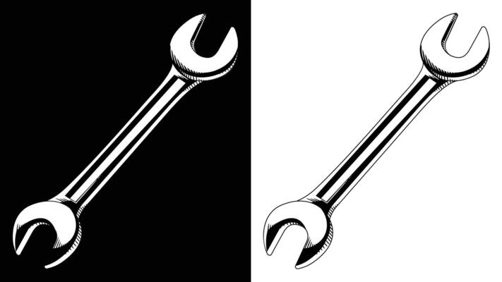 Silhouette Wrench Double Ended Garage Spanner