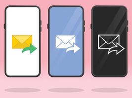 Smartphone Email Forward Symbol Resending Mail vector