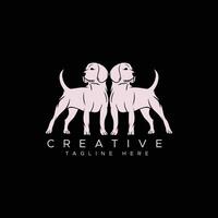 Art Hand Draw Illustration Dog Outline Clean Background vector