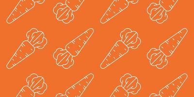 Vegetables carrot pattern vector