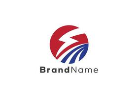 thunder logo design template vector