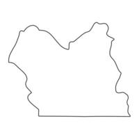 Rakai district map, administrative division of Uganda. illustration. vector