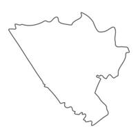 Pader district map, administrative division of Uganda. illustration. vector