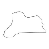 Isingiro District map, administrative division of Uganda. illustration. vector